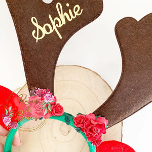 Personalised Name Antler Headband