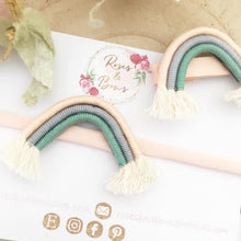 Load image into Gallery viewer, Macrame Rainbow headband or clip
