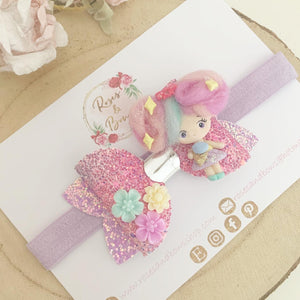 Ice Cream Girl Hair Bow Headband or Clip