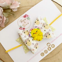 Load image into Gallery viewer, Easter Chick Hair Bow Headband or Clip
