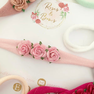 Dainty rose flower headband