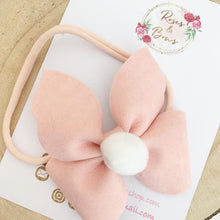 Load image into Gallery viewer, Personalised Easter Bunny Hair Bow - bunny Ears Hair Bow Headband or Clip
