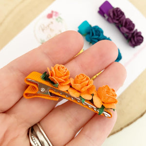 Bright Rose Clips or Clip Set