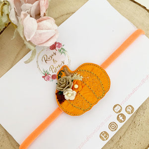 Pumpkin Headband or Clip