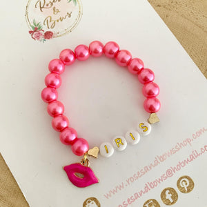 Girls Kisses Valentine’s Day Valentines Bracelet