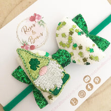 Load image into Gallery viewer, St Patrick’s Day Gonk Gnome Hair Bow Headband or Clip
