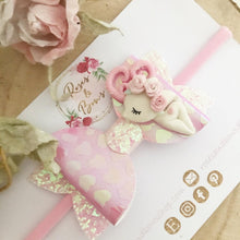 Load image into Gallery viewer, Valentine’s Deer Hair Bow Headband or Clip
