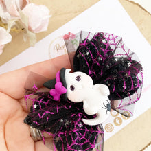 Load image into Gallery viewer, Ghost Tulle Halloween Hair Bow Headband or Clip
