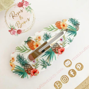 Pineapple large snap scalloped clip