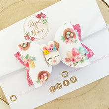 Load image into Gallery viewer, Easter Bunny Hair Bow Headband or Clip
