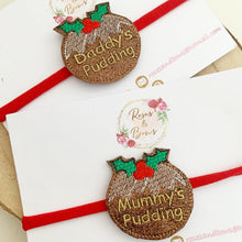 Load image into Gallery viewer, Mummy’s Pudding / Daddy’s Pudding Hair Bow Headband or Clip

