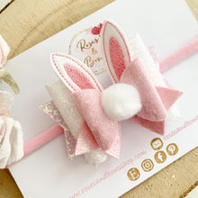 Load image into Gallery viewer, Bunny Ears Easter Hair Bow Headband or Clip
