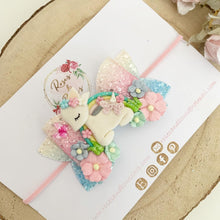 Load image into Gallery viewer, Rainbow Deer Bow Headband or Clip
