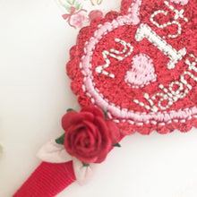 Load image into Gallery viewer, First Valentine’s Headband - 1st Valentine’s Day Headband
