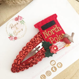 Large North Pole Post Box large snap clip