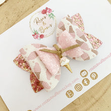 Load image into Gallery viewer, Ice Cream Charm Hair Bow Headband or Clip
