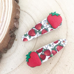 Strawberry Hair Bow Headband or Clip