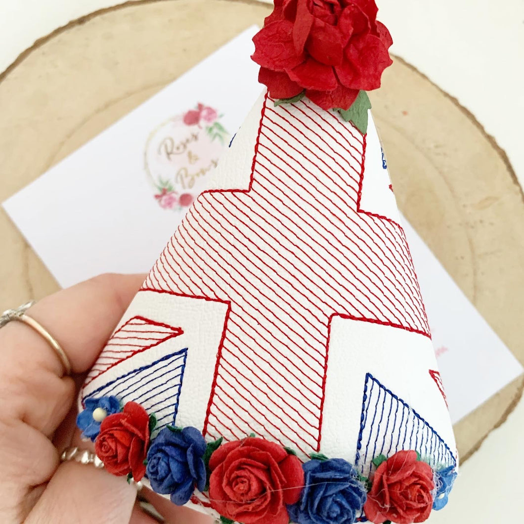 Jubilee party hat - Union Jack party hat - cake smash prop - birthday accessory