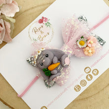 Load image into Gallery viewer, Easter Bunny Hair Bow Headband or Clip
