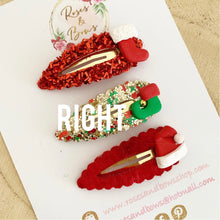 Load image into Gallery viewer, Christmas clothes scalloped snap clip set
