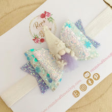 Load image into Gallery viewer, Christmas gnome Hair Bow Clip or Headband
