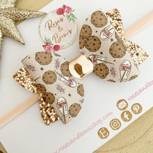 Load image into Gallery viewer, Milk &amp; cookies rose gold Bow Headband or Clip
