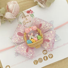 Load image into Gallery viewer, Easter Basket Glitter Hair Bow Headband or Clip
