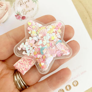 Shaker sequin star hair clip