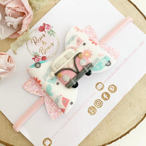 Campervan Bow Headband or Clip