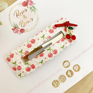 Cherry large snap clip