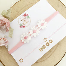 Load image into Gallery viewer, Daisy headband - pink nylon headband
