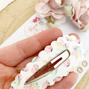 Crystal print large snap clip