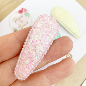 Glitter snap clip set