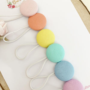 Pastel rainbow bobbles - hair ties - Hairbands