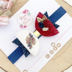 God Save the King Coronation Hair Bow Headband or Clip