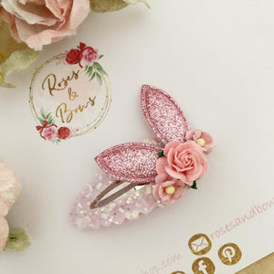 Dainty Bunny Ears Easter Snap Clip