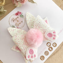 Load image into Gallery viewer, Hop Little Bunny Easter Hair Bow Headband or Clip
