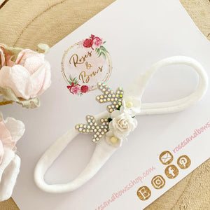 Dainty White Reindeer Headband