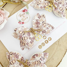 Load image into Gallery viewer, Bee and Honeycomb Hair Bow Headband or Clip
