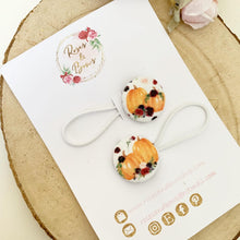 Load image into Gallery viewer, Pumpkin Bobble Hair Ties Set of 2
