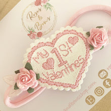 Load image into Gallery viewer, First Valentine’s Headband - 1st Valentine’s Day Headband
