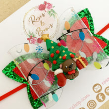 Load image into Gallery viewer, Christmas Tree Hair Bow Headband or Clip
