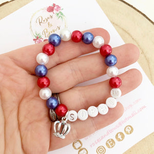 Girls Personalised Jubilee Bracelet