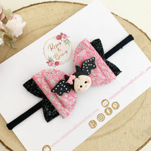 Load image into Gallery viewer, Bat Halloween Glitter Bow Headband or Clip
