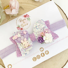 Load image into Gallery viewer, Easter Bunny Hot Air Balloon Hair Bow Headband or Clip
