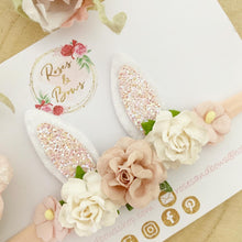 Load image into Gallery viewer, Blush Bunny Ears Easter headband - Girls Hairband - Photo Prop
