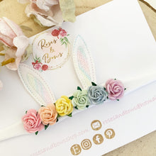 Load image into Gallery viewer, Rainbow Bunny Ears Easter headband - Girls Hairband - Photo Prop
