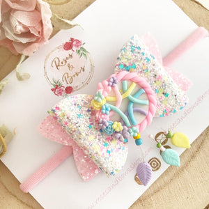 Dream Catcher Glitter Hair Bow Headband or Clip