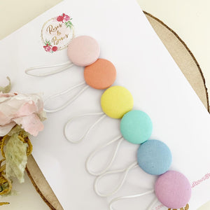 Pastel rainbow bobbles - hair ties - Hairbands