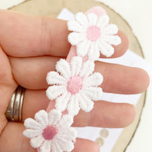 Load image into Gallery viewer, Daisy headband - pink nylon headband
